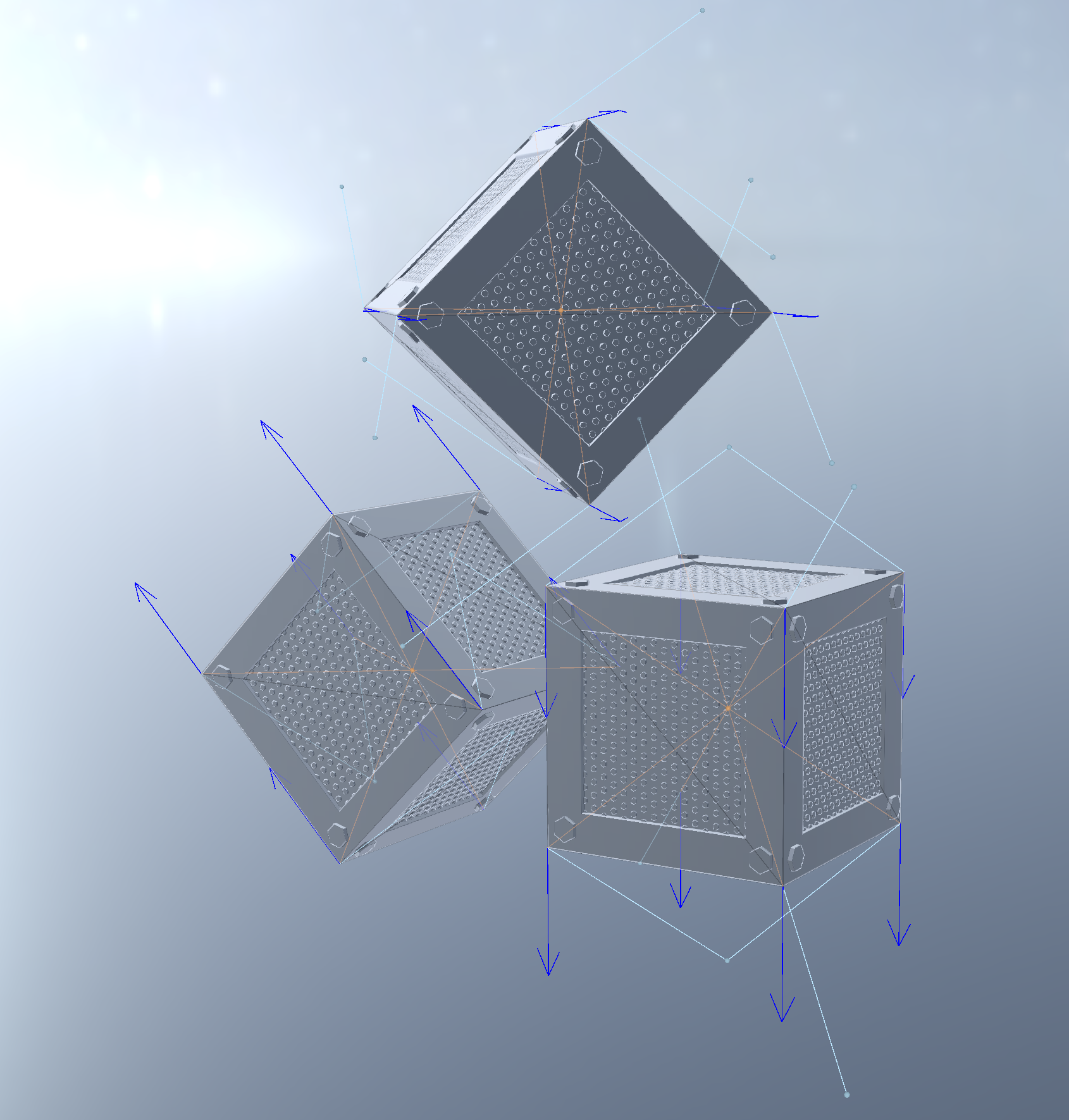 Test setup, no shearing