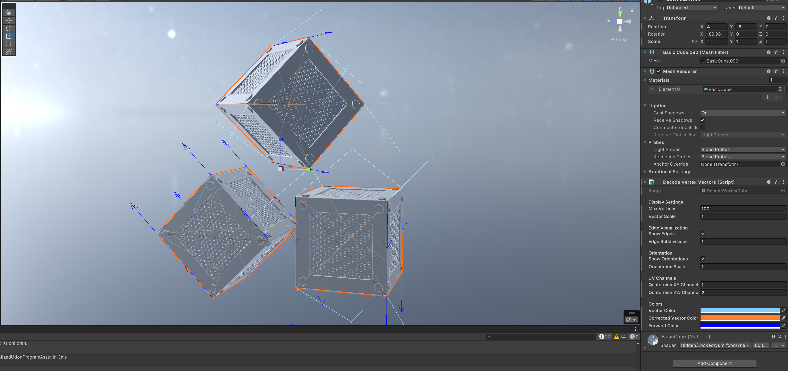 Visualize baked data in Unity.